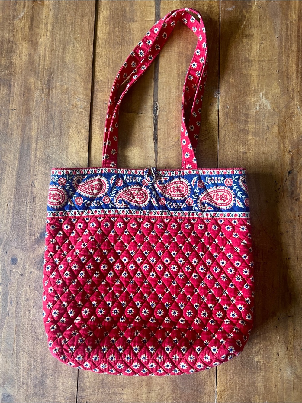Vintage Vera Bradley Americana Quilted Tote Bag - Picture 2 of 4